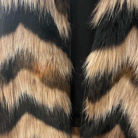 French Connection Dallow Multicolor Faux Fur Jacket - Picture 8 of 10